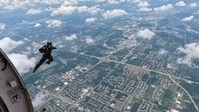U.S. Army Parachute Team Jumps at Dayton Air Show