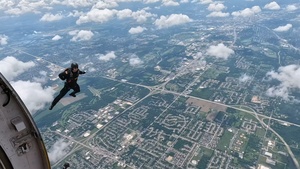 U.S. Army Parachute Team Jumps at Dayton Air Show