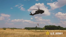 12CAB Soldiers conduct MEDEVAC hoist training during Saber Guardian 25