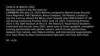 Marines Live-Fire Exercise Aboard USNS Comfort
