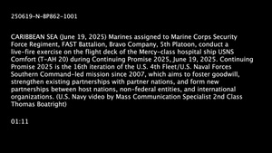 Marines Live-Fire Exercise Aboard USNS Comfort