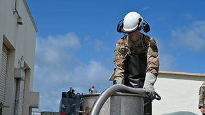 B-roll 134th LRS Airmen conduct oxygen transfer operations with 18th LRS