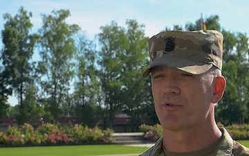 USEUCOM Change of Responsibility- CSM Thomas Holland interview