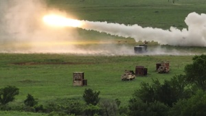 Drone footage from Fort Sill Army 250th live fire