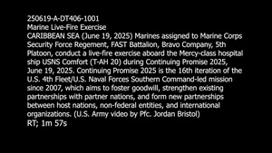 Marines Live-Fire Exercise Aboard USNS Comfort