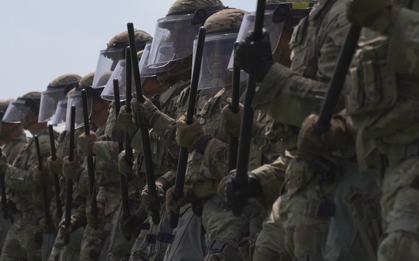 California National Guard conduct training for federal protection mission.