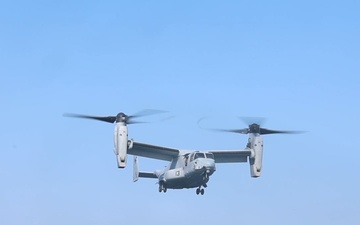 USS Iwo Jima Flight Operations with MV-22B Osprey