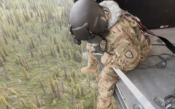 Alaska Army National Guard Black Hawk aviators help fight Alaska wildfires B-Roll