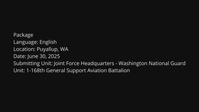 Washington Army National Guard and Central Pierce Fire Department Water Bucket Training