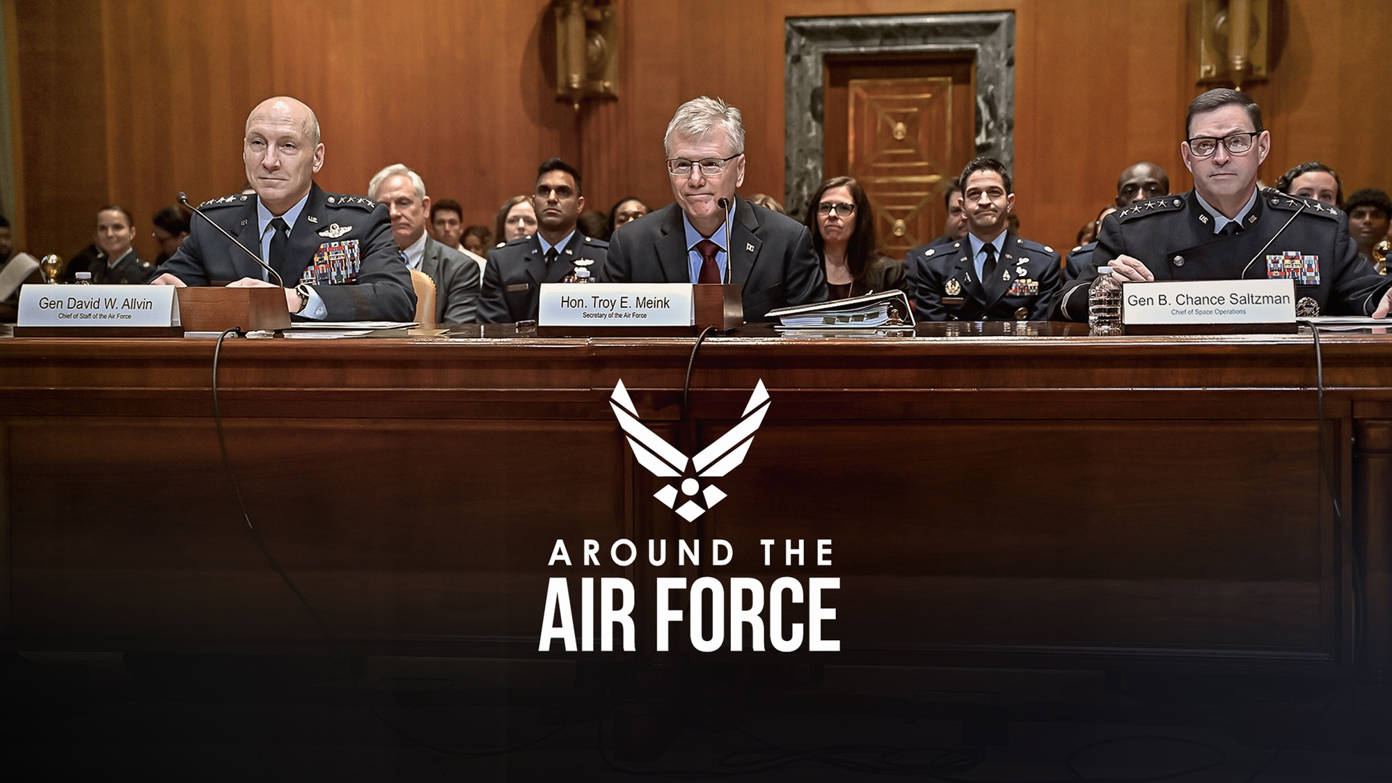 In this week’s look Around the Air Force, Department of the Air Force leaders testify before a Senate defense subcommittee on the 2026 fiscal year budget, prioritizing defending the homeland and bolstering defenses in the Indo-Pacific region.