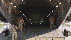 Talisman Sabre 2025 U.S. Army vehicles offload at Port Darwin, Australia for Talisman Sabre 25
