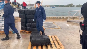 Coast Guard offloads more than $20 million in illicit drugs interdicted in Caribbean Sea