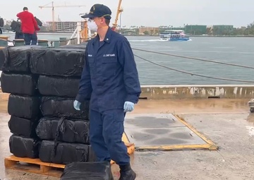 Coast Guard offloads more than $20 million in illicit drugs interdicted in Caribbean Sea