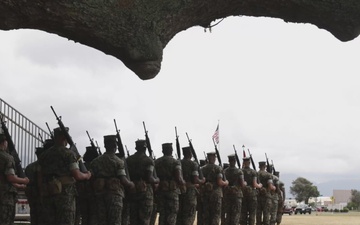 HQBN Sgt. Maj. Mayra Moreno Relinquishes Sword of Office at MCBH
