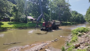 Waterway debris cleanup in Watauga County as part of Hurricane Helene relief efforts June 28, 2025