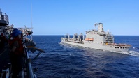 USS Iwo Jima Conducts Replenishment at Sea