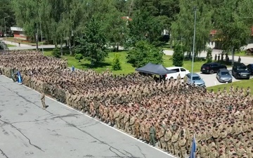 Change of command for NATO troops in Latvia (B-ROLL)