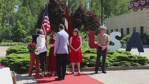 B-Roll: 1st Armored Division Brass Band Celebrates Independence Day with U.S. Embassy and Latvian guests.