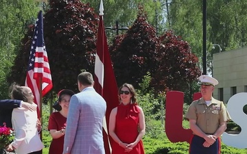 B-Roll: 1st Armored Division Brass Band Celebrates Independence Day with U.S. Embassy and Latvian guests.