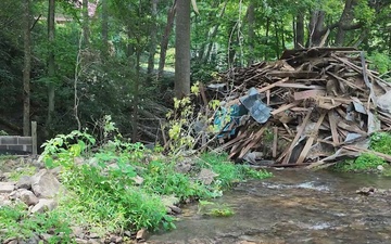Waterway debris removal continues in Mitchell County, North Carolina