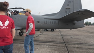 ROTC A-29 Super Tucano orientation flight - B-Roll