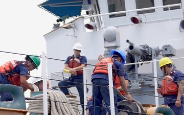 Coast Guard Cutter Harriet Lane returns home following patrol in Oceania