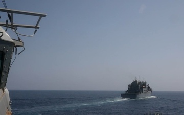 USS Milius conducts operations in the U.S. Central Command area of responsibility as part of the Carl Vinson Carrier Strike Group