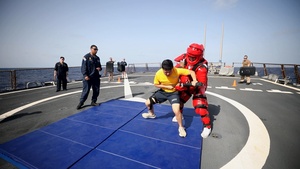 USS Milius conducts operations in the U.S. Central Command area of responsibility as part of the Carl Vinson Carrier Strike Group