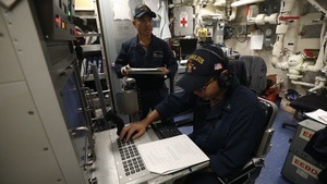 USS Milius conducts operations in the U.S. Central Command area of responsibility as part of the Carl Vinson Carrier Strike Group