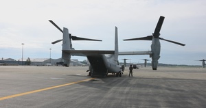 U.S. Marines with VMM-162 transport Marines with 1st Battalion, 25th Marines during Atlantic Alliance 2025
