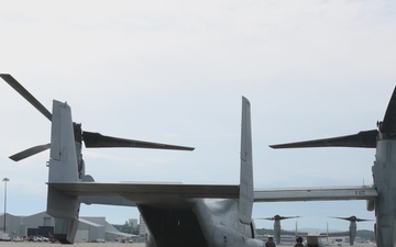 U.S. Marines with VMM-162 transport Marines with 1st Battalion, 25th Marines during Atlantic Alliance 2025