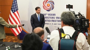 Secretary Rubio speaks with the press in Kuala Lumpur, Malaysia