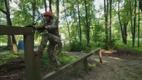 Competitors push through an obstacle course - 2025 National Best Warrior