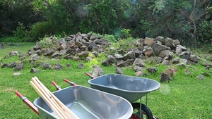 Air Force, Navy Volunteers Construct Rock Wall to Preserve and Protect Hawaiian Burial Vault