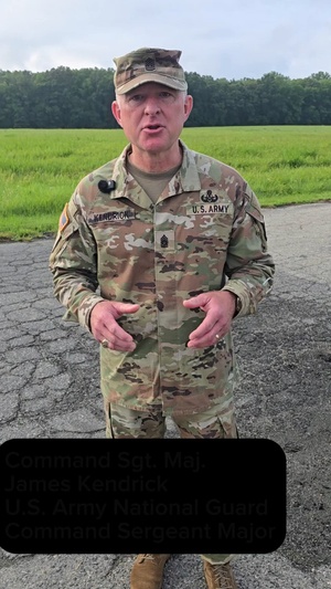 Command Sgt. Major James Kendrick Introduces National Best Warrior Competition Day 2
