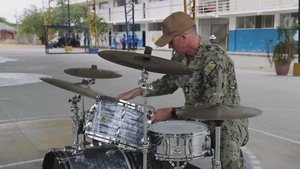 USFF Band Performs for School Children in Manta, Ecuador