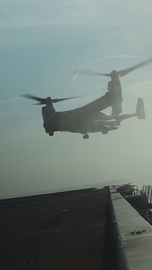 U.S. Marines with VMM-266 conduct qualifications aboard USS New York