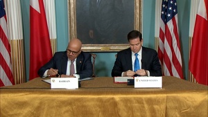 Secretary of State Marco A. Rubio hosts a Memorandum of Understanding Signing Ceremony on Nuclear Cooperation with Bahraini Foreign Minister Dr. Abdullatif bin Rashid Al Zayani