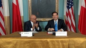 Secretary of State Marco A. Rubio hosts a Memorandum of Understanding Signing Ceremony on Nuclear Cooperation with Bahraini Foreign Minister Dr. Abdullatif bin Rashid Al Zayani