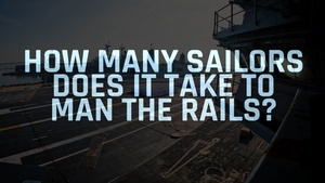 USS Gerald R. Ford (CVN 78) Sailors Man the Rails for Deployment