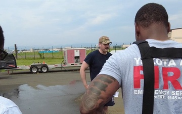 169th CES firefighters conduct vehicle fire training in Japan