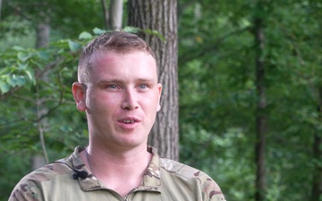 Sgt. Miles Crawford interviews before National Best Warrior 2025