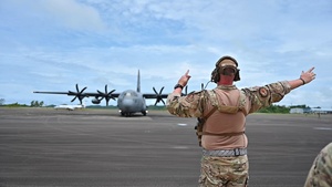 The 36th CRS receives personnel and supplies during REFORPAC 2025