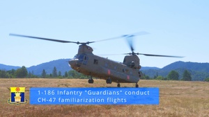 1-186 Infantry "Guardians" CH-47 Familiarization Flights - Grants Pass