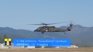 1-186 Infantry "Guardians" MEDEVAC 101 Training with HH-60 Black Hawk