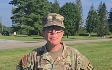 Command Sgt. Maj. Meara Brown Introduces National Best Warrior Competition Day 4