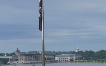 Competitors participate in the final event, locating points around the Annapolis, MD-2025 National Best Warrior