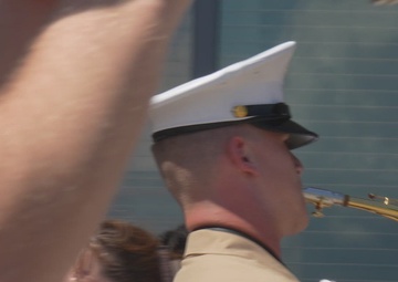 Quantico Marine Brass Band perform at the Navy Pier for Chicago Marine Week 2025
