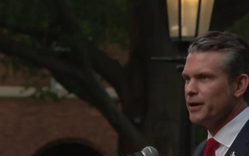 Hegseth Speaks Before Evening Parade