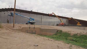 642nd Engineer Support Company reinforce protective barrier near El Paso